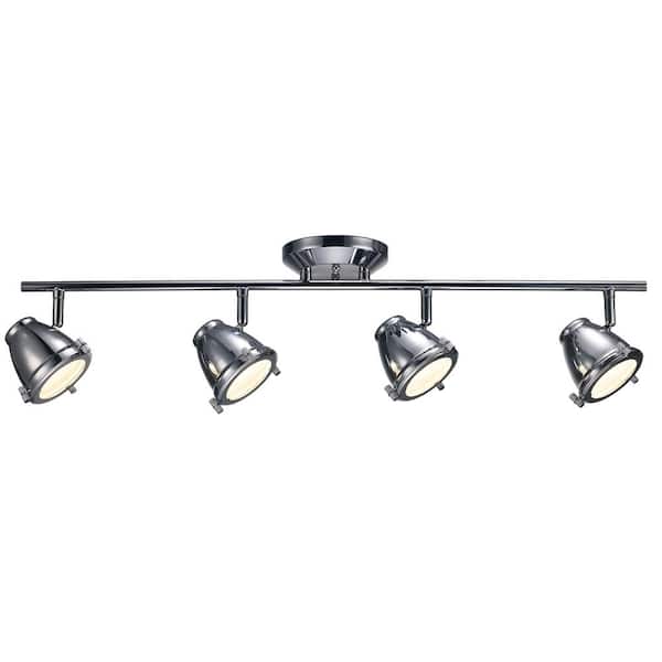 Monteaux Lighting 29 in. Chrome Integrated LED Directional Track Lighting Kit