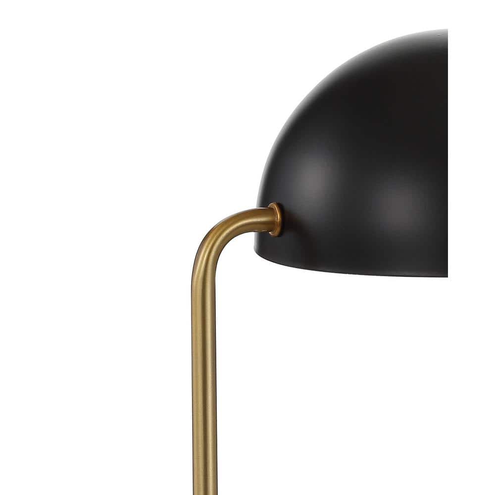 Porter 13.5" Black Dome Lamp with Marble Base