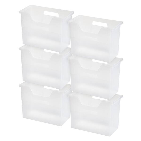 IRIS Medium Desktop File Box in Clear (6 per Pack) 585281