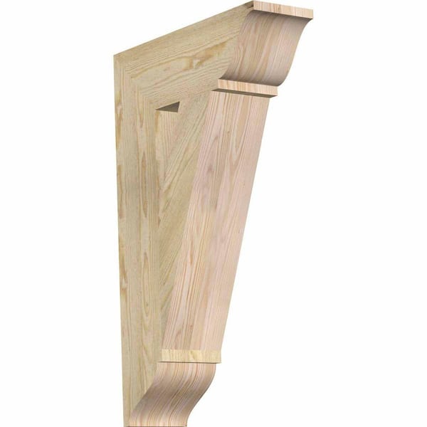 Ekena Millwork 6 in. x 32 in. x 20 in. Douglas Fir Traditional Rough Sawn Bracket