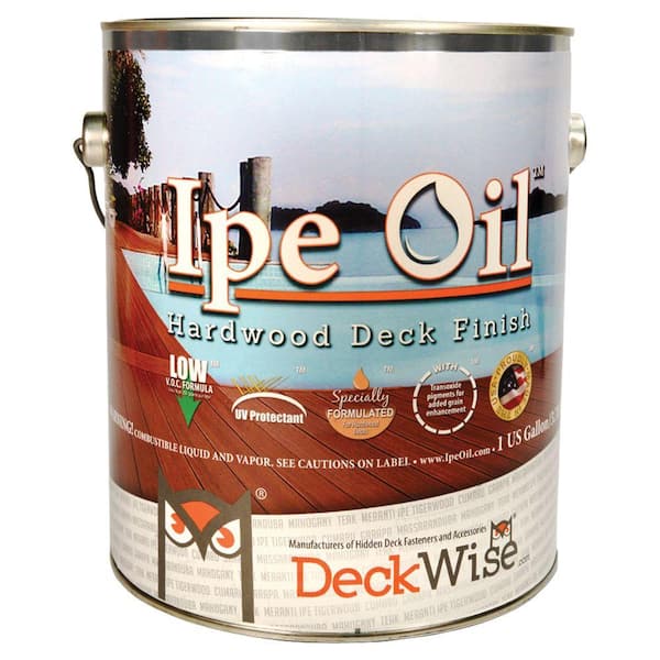 DeckWise Ipe Oil 250 VOC Hardwood Finish 1 gal. Natural Wood Semi Transparent Exterior Waterproofing Deck, Fence and Siding Stain