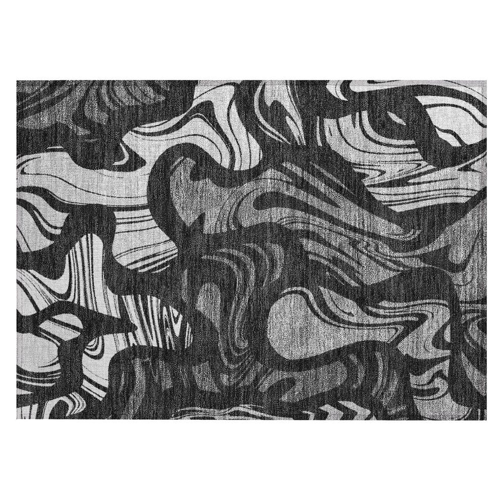 Chantille Machine Washable Indoor/Outdoor Abstract ACN2852 Black 3 ft. x 4 ft. Area Rug price history on PriceWatchPro