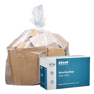 20-30 Gal. Clear Trash Bags (Case of 100)