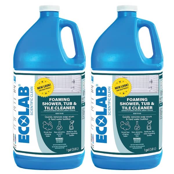 1 Gal. Foaming Shower, Tub and Tile No-Scrub All Purpose Cleaner, for Bathroom, Shower, Vanity and Sink (2-Pack)