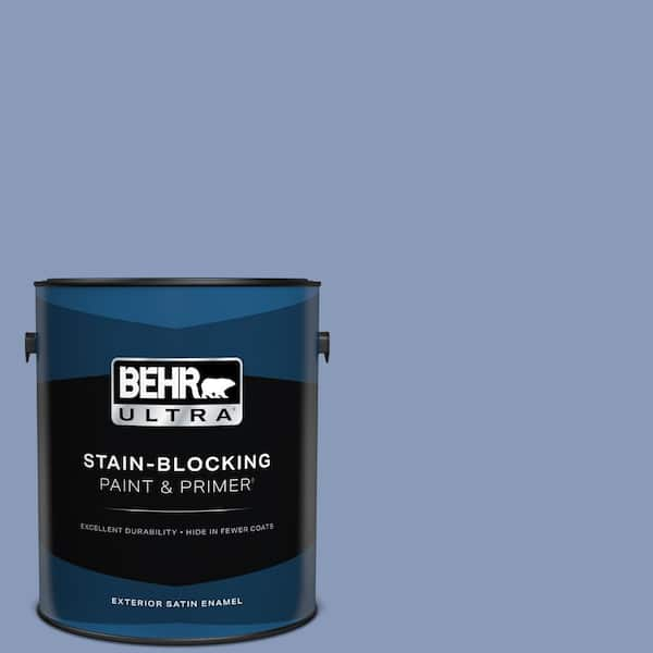 BEHR ULTRA 1 gal. #610D-5 Blueberry Popover Satin Enamel Exterior Paint & Primer