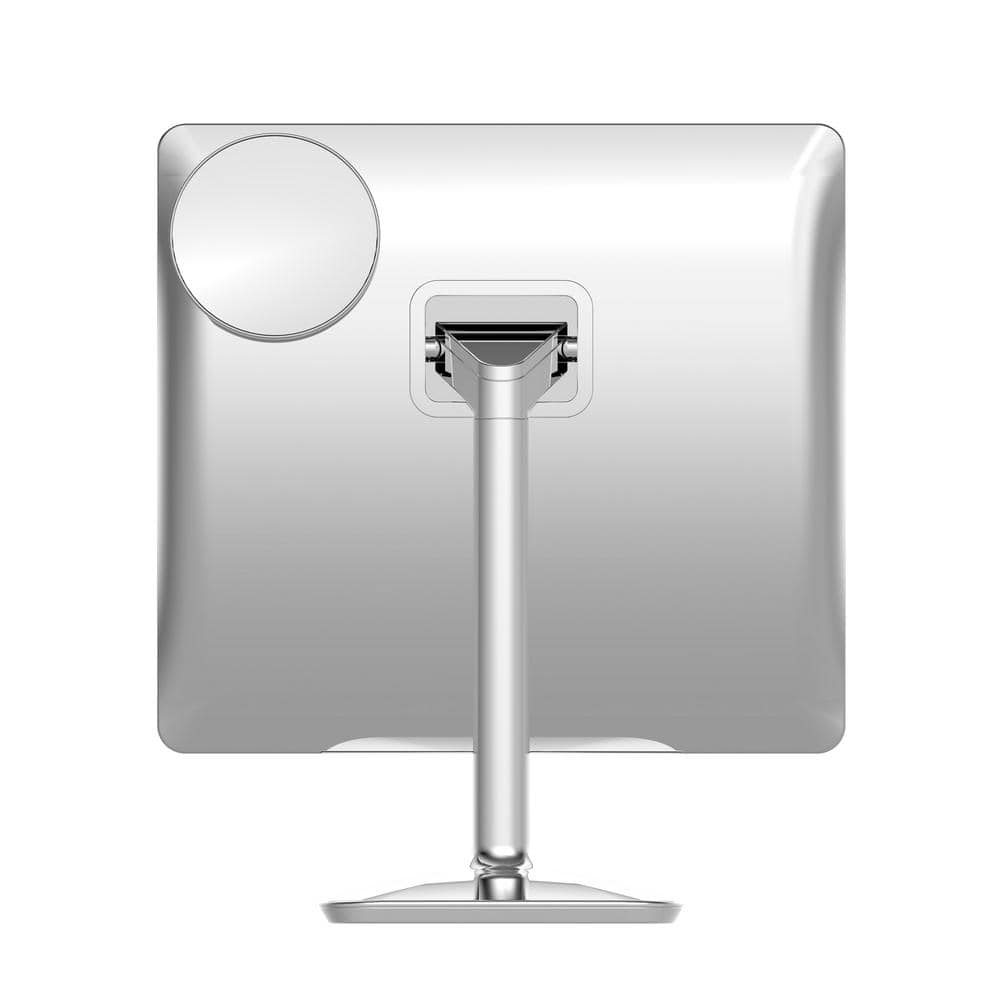 Polished Chrome LED Vanity Mirror with Phone Holder