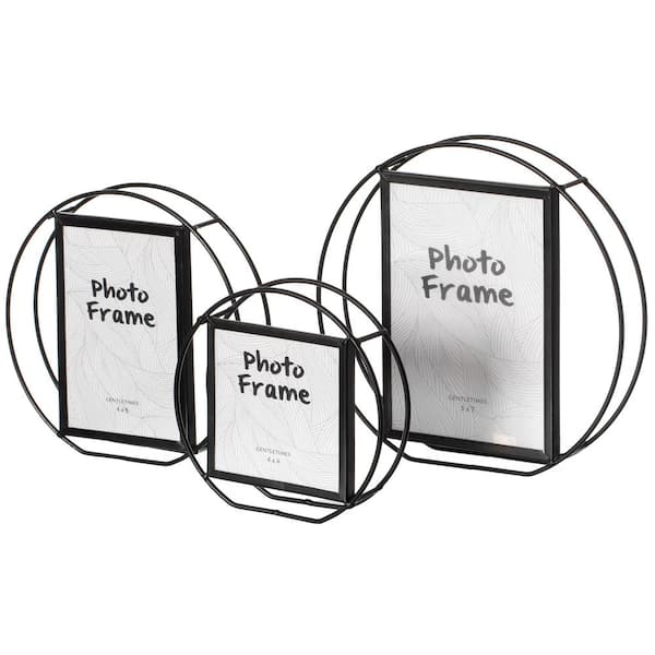 Villisca Metal Floater Picture Frame - Set of 7 (Set of 7) Hokku Designs Color: Black