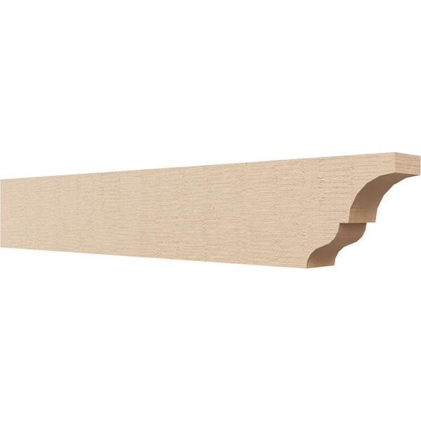 Ekena Millwork 2-in. x 4-in. x 24-in. Asheboro Woodgrain, Primed Tan Timberthane Polyurethane Rafter Tail Brace