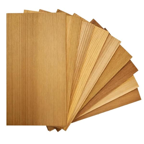 7 in. x 3.7 in. Cedar Planks with Western Red for Kitchen, Grilling Salmon and BBQ (9-Pack)