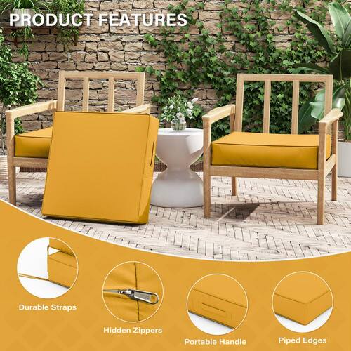 x 16 x (2-Pack) Square Outdoor Patio Seating