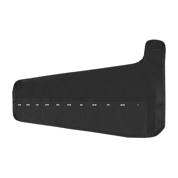 11-Tool Angle Head Wrench Pouch (Black, 3/8-1 in. )