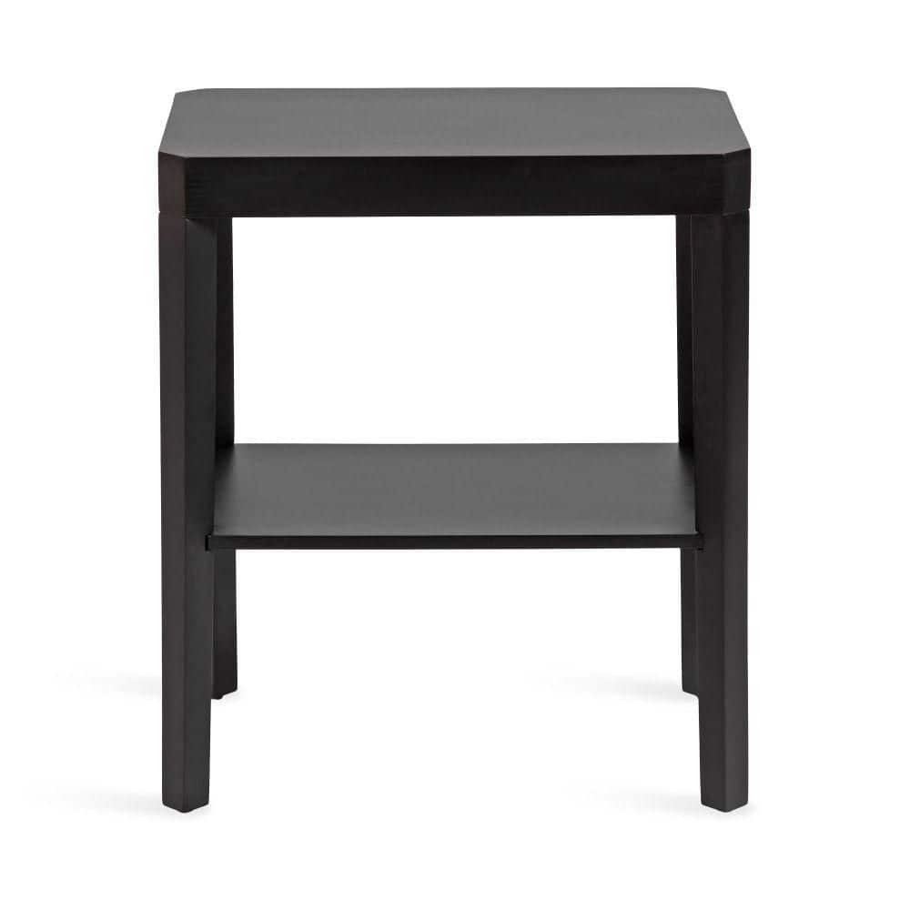 Talcott 22 in. Black Rectangle Solid Wood End Table - thumbnail 3