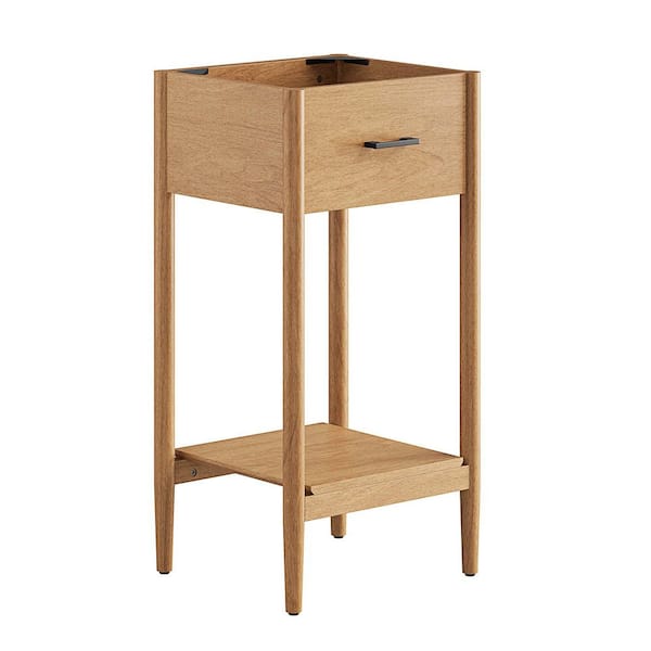Zaire 16.5 in. Mid-Century Bathroom Vanity Cabinet Washstand in Natural - Sink Basin Not Included