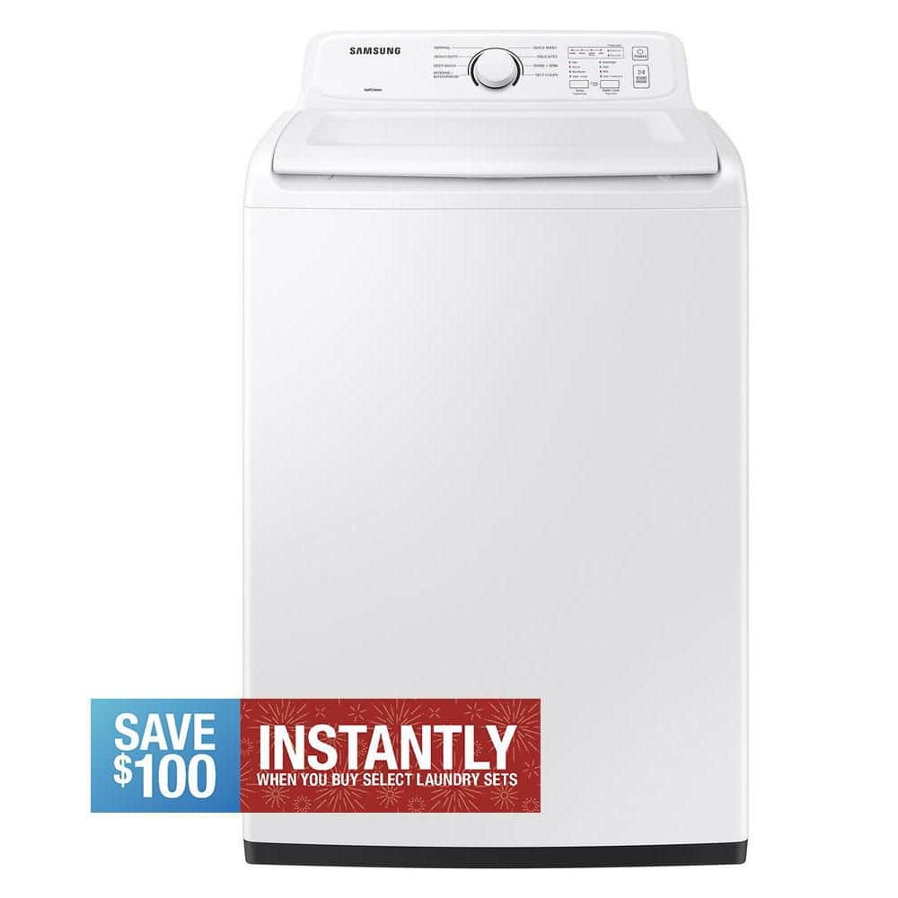 4 cu. ft. Top Load Washer with ActiveWave Agitator and Soft Close Lid in White