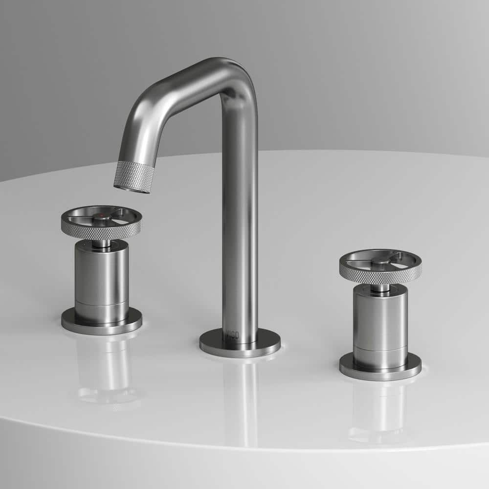 Cass Brushed Nickel Two-Handle Widespread Bathroom Faucet