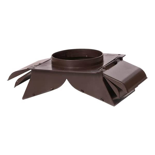 NO-PEST VENT 4 in. Dual Door Soffit/Eave Vent in Brown