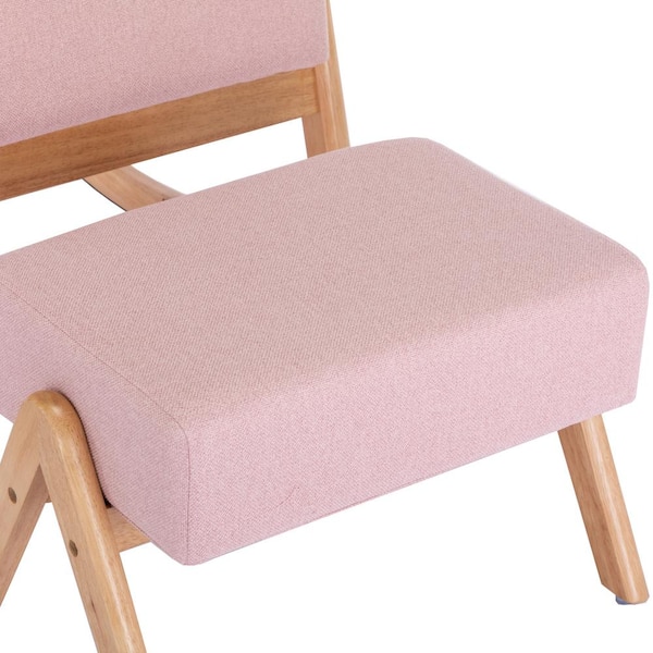 Pair of Pink Midcentury Rolling Ottomans at 1stDibs