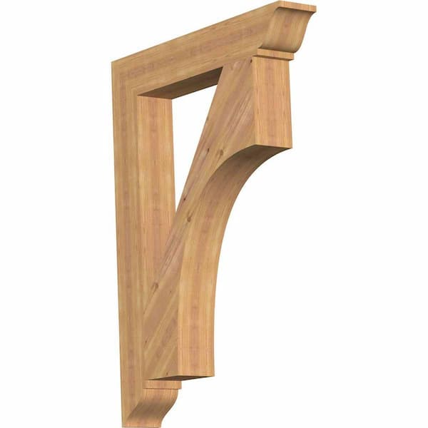 Ekena Millwork 5.5 in. x 48 in. x 36 in. Douglas Fir Westlake Traditional Smooth Bracket