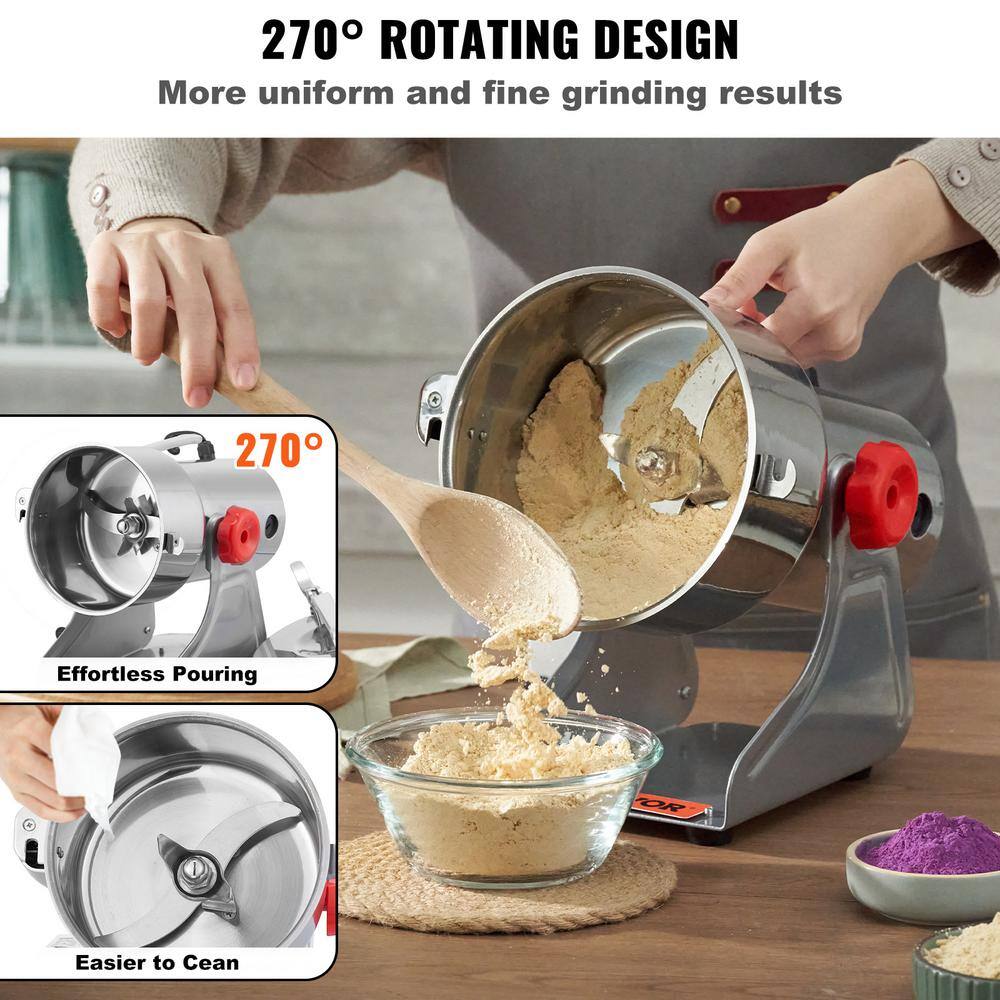 High-Speed Stainless Steel Electric Grain Mill Grinder for Commercial Use