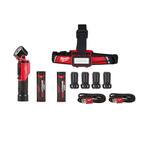 500 Lumens LED Pivoting REDLITHIUM USB Flashlight with 600 Lumens LED USB Low-Profile Hard Hat Headlamp (2-Pack)