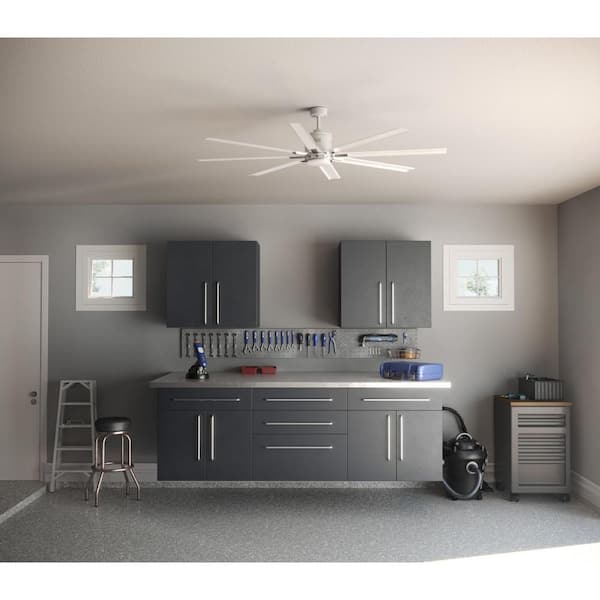 Vast 72 in. Indoor/Outdoor Integrated LED White Mid-Century Modern Ceiling Fan with Remote for Living Room and Bedroom