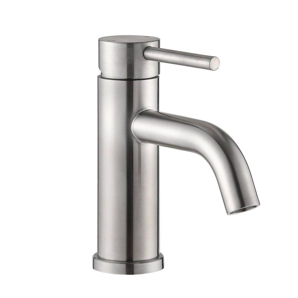 6.57 in. H Single Handle Single Hole Stainless Steel Bathroom Faucet in Brushed Nickel price history on PriceWatchPro
