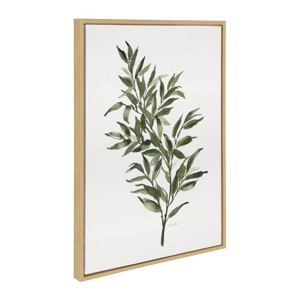Natural Green Botanical Ruscus Canvas Wall Art Print