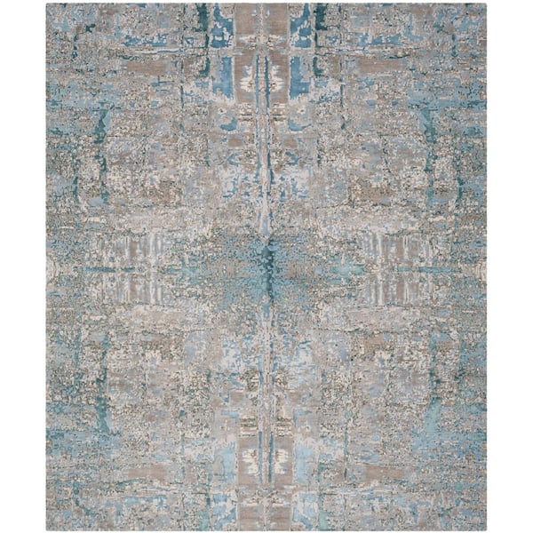 Centennial 8 ft. x 10 ft. Worn Denim Abstract Area Rug