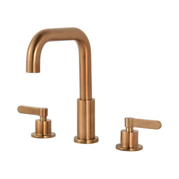 Satico Chamberlain 8 in. Widespread 2-Handle Bathroom Faucet in Gold (Handles Included)