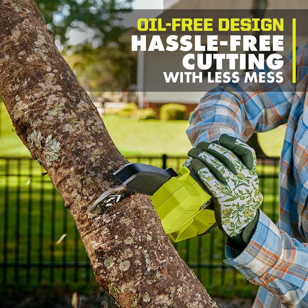 RYOBI - ONE+ 18V 6 in. Cordless Battery Compact Pruning Mini Chainsaw with 2.0 Ah Battery and Charger