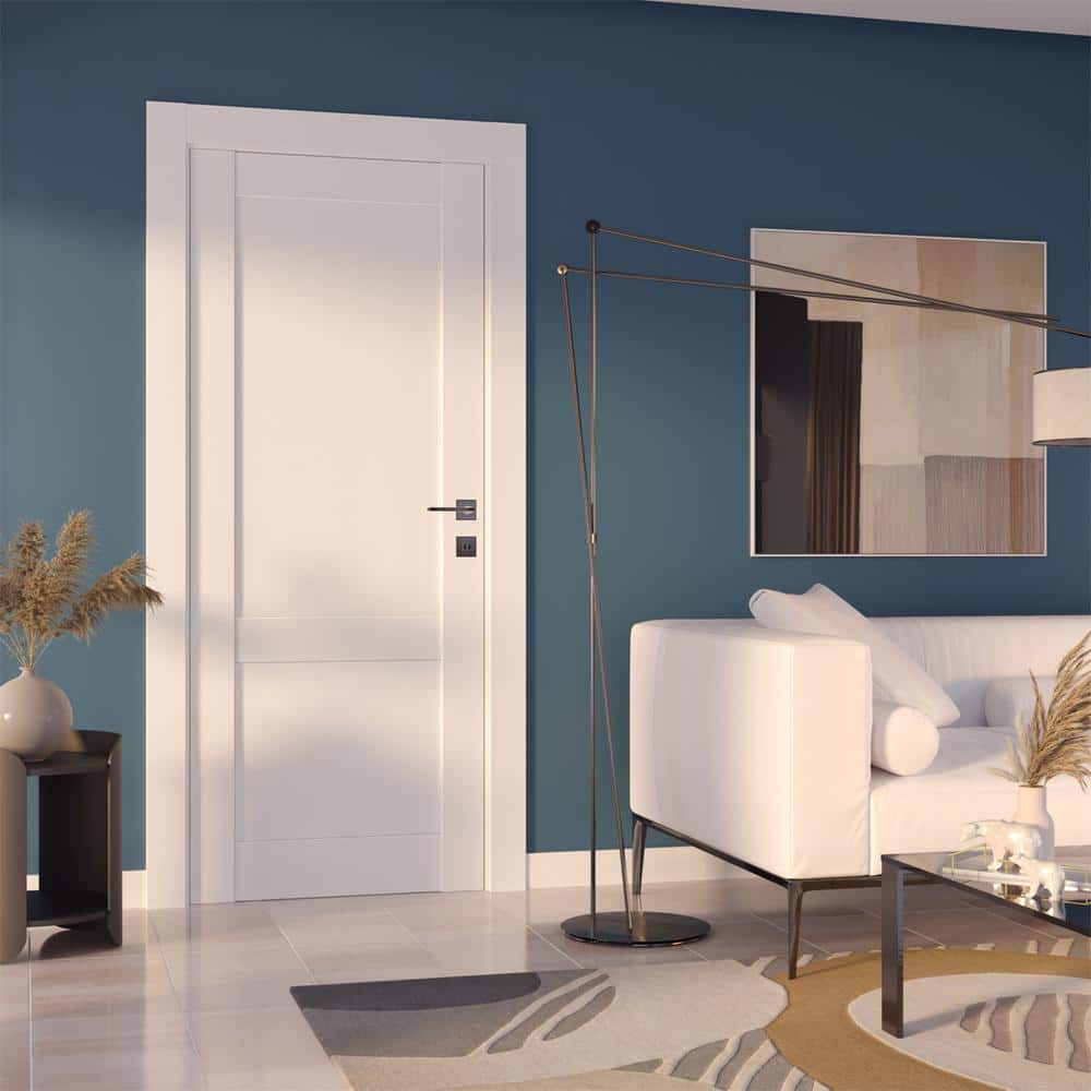 Shaker 2-Panel Primed Solid Composite Core Interior Door Slab