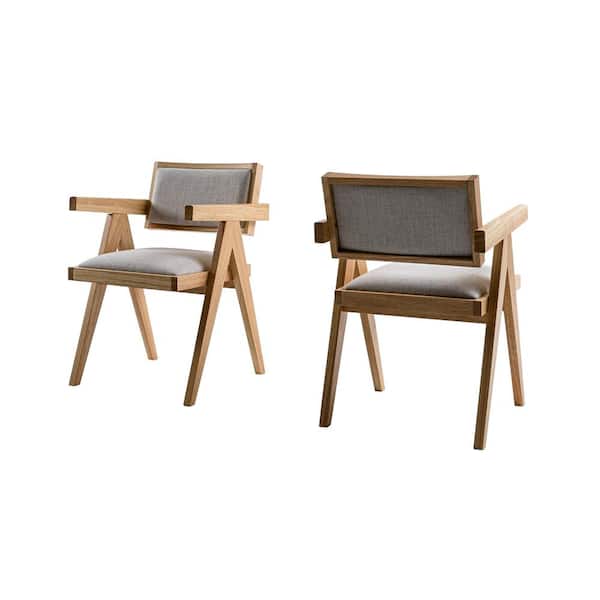 Fern Beige Fabric Dining Chairs (Set of 2)