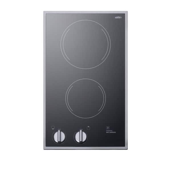 Summit Appliance 12 in. Radiant Electric Cooktop in Black with 2-Elements, 115-Volt