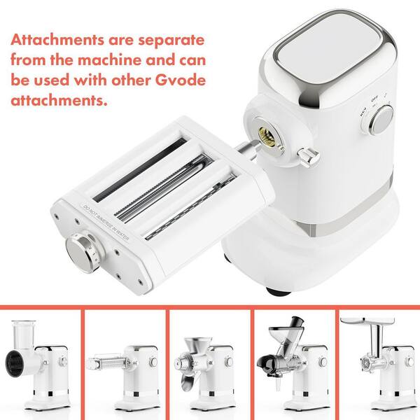 Wudkey 3-in-1 Electric White 700W Max Motor Pasta Maker Includes
