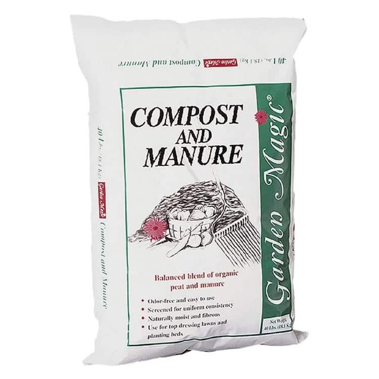 BACCTO Outdoor Lawn Garden Compost and Manure Blend, 40 Pound Bag