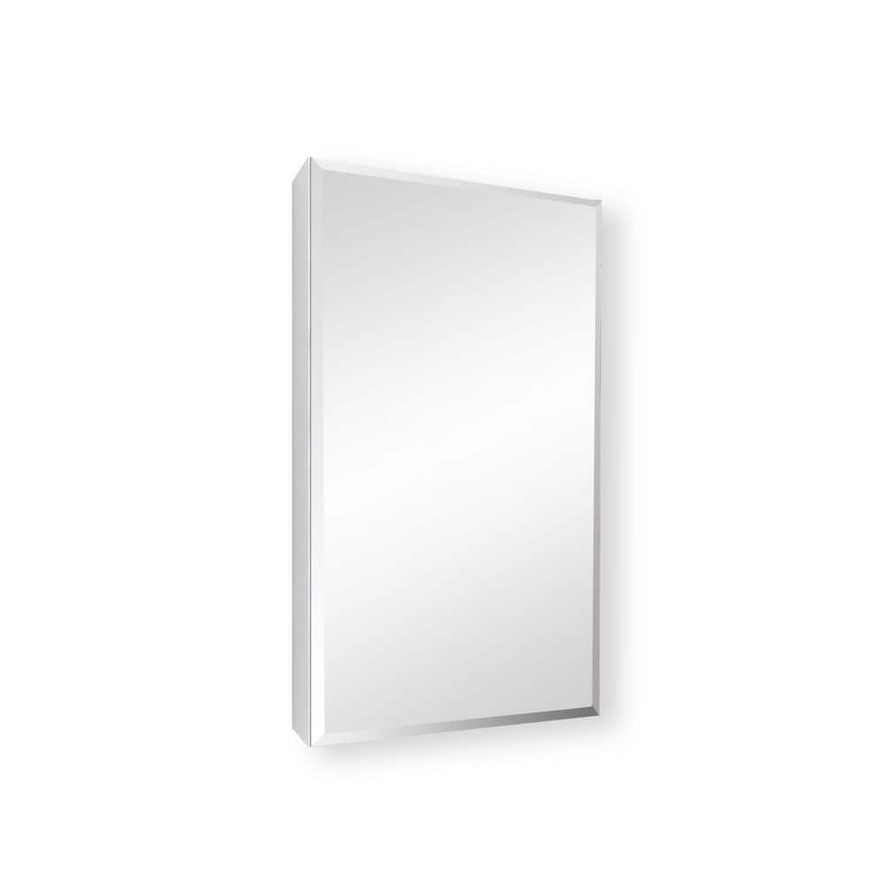15 in. W x 26 in. H Small Rectangular Silver Aluminum Recessed/Surface Moun