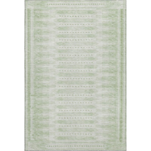 Mayfield Premium Machine Washable Abstract AMF1917 Sage 10 ft. x 14 ft. Area Rug