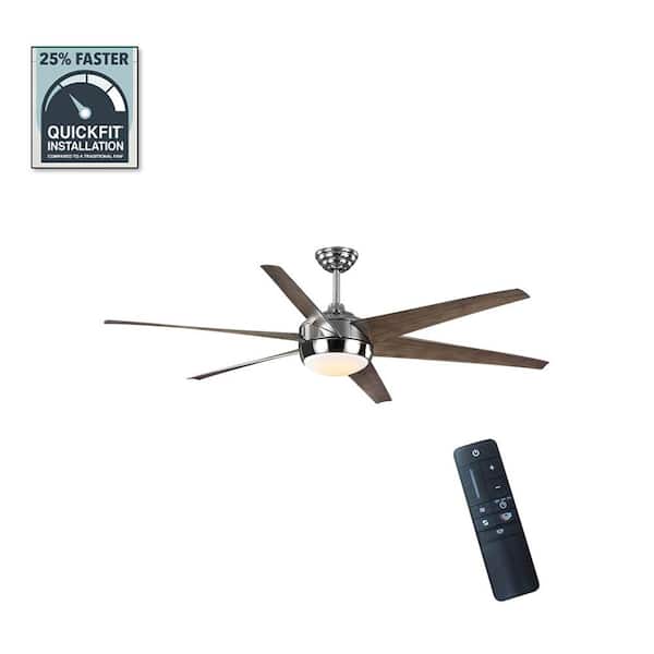 Home Decorators Collection Windward 68 in. White Color Changing Integrated LED Polished Nickel Ceiling Fan with Light Kit, DC Motor and Remote