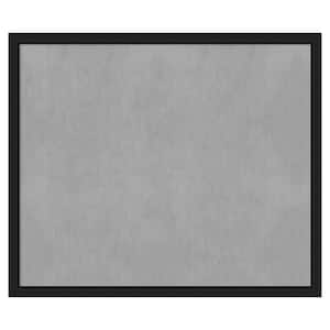 Midnight Black Narrow 51 in. x 43 in Framed Magnetic Board