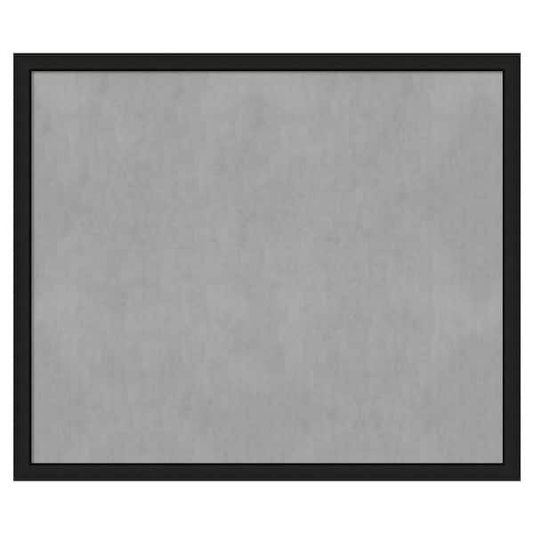 Amanti Art Midnight Black Narrow 51 in. x 43 in Framed Magnetic Board