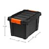 IRIS 20 Qt. Heavy Duty Plastic Storage Box in Black 500214 - The Home Depot