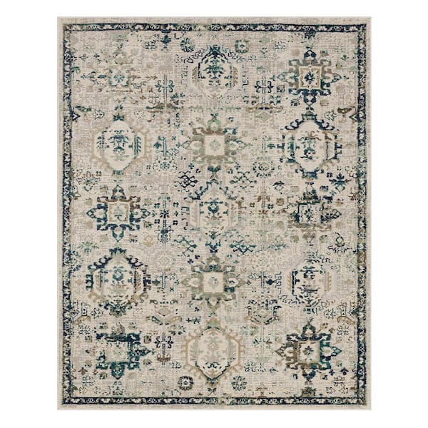 Home Decorators Collection Medallion Cream 7 ft. 10 in. x 10 ft. Indoor Area Rug