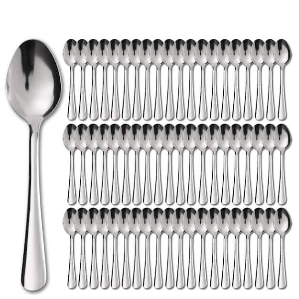 7.1 in. Stainless Steel Windsor Dinner Spoons Set with Dishwasher Safe for Home, Kitchen, and Restaurant (60-Pack)