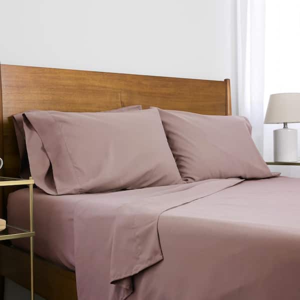 SOUTHSHORE FINE LINENS Deep Pocket 6-Piece Mauve Microfiber Full Sheet Set