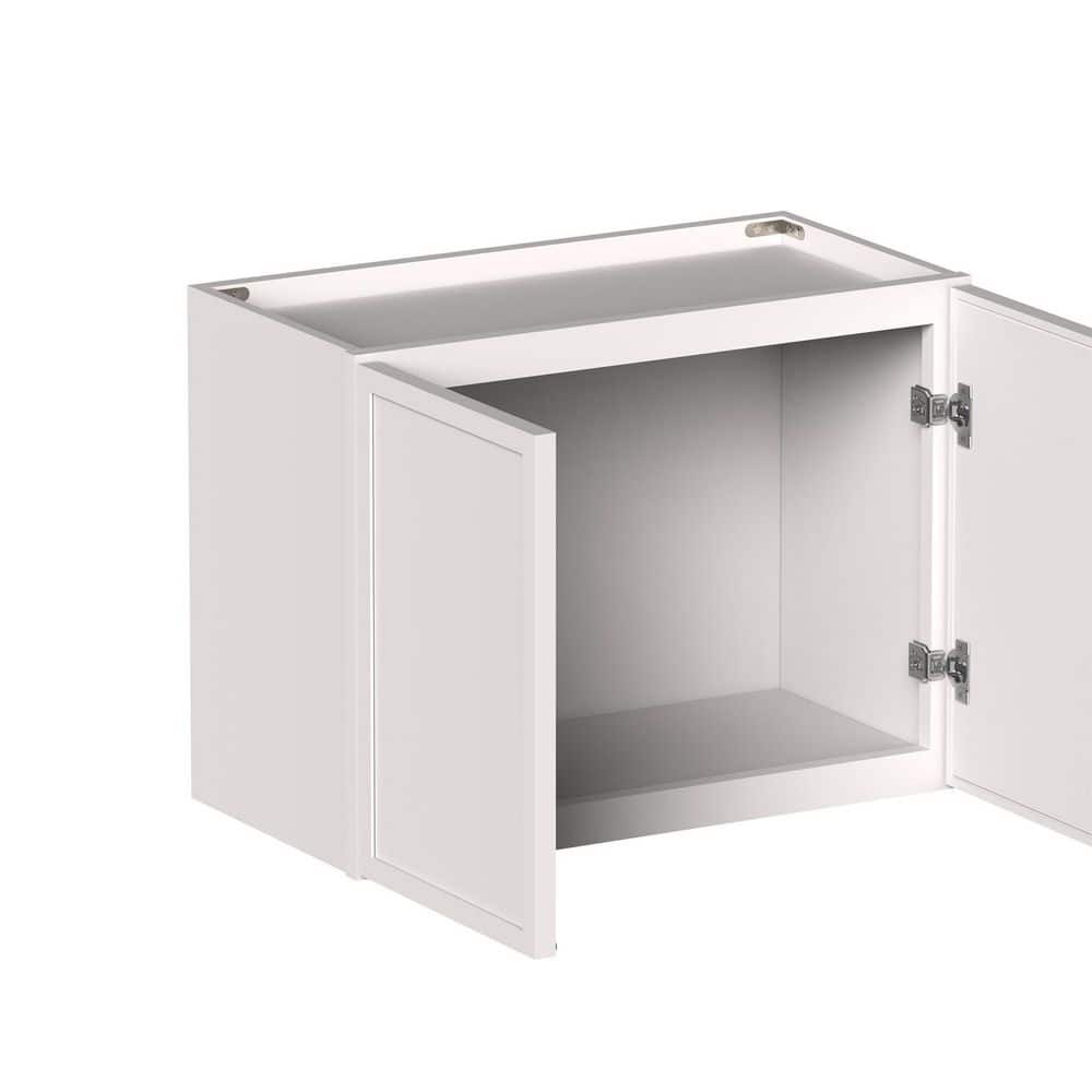 24 in W x 12 in D x 18 in H HDF Ready to Assemble Short Wall Cabinet in Snow White with 2-Door price history on PriceWatchPro