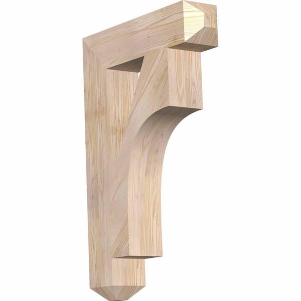 Ekena Millwork 5.5 in. x 38 in. x 26 in. Douglas Fir Westlake Craftsman Smooth Bracket