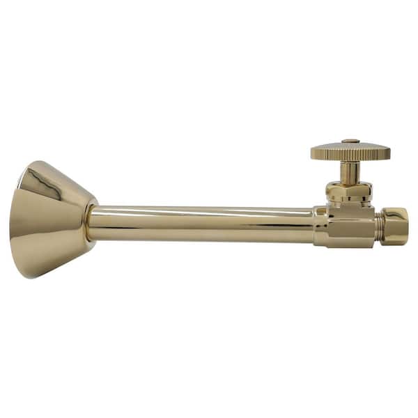 Westbrass 1/2 in. Copper Sweat x 3/8 in. O.D. Compression Outlet Angle Stop in Polished Brass
