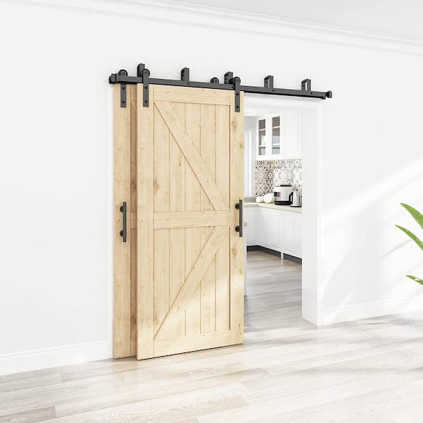  EaseLife 36in x 84in Sliding Barn Door with 6.6FT Barn