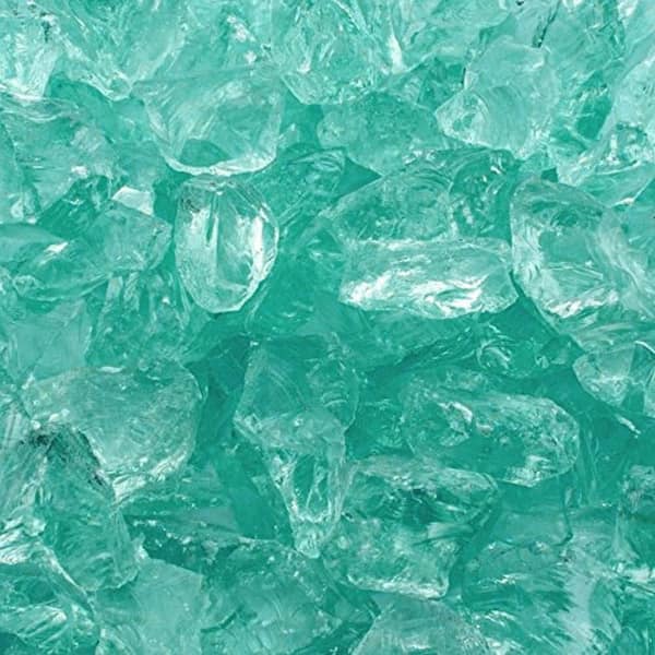 Margo Garden Products 1/4 in. 10 lb. Turquoise Landscape Fire Glass