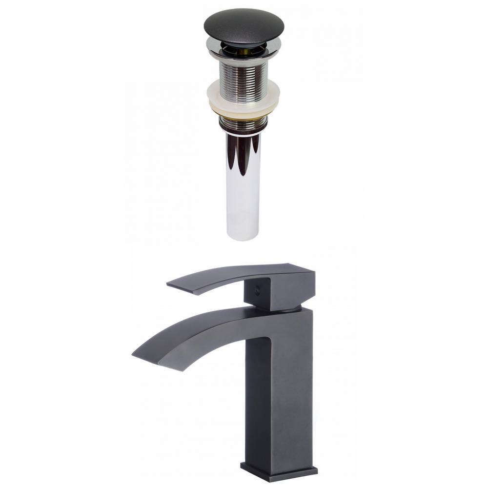 Roxy Single Handle High Arc Single Hole Bathroom Faucet with Deckplate Included in Black 3.4 in. W 16GS-29504 price history on PriceWatchPro